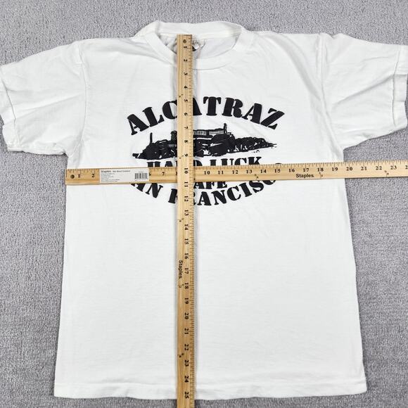 Vintage Alcatraz Shirt Adult Large Hard Luck Cafe San Francisco Puffy Paint - Picture 8 of 10